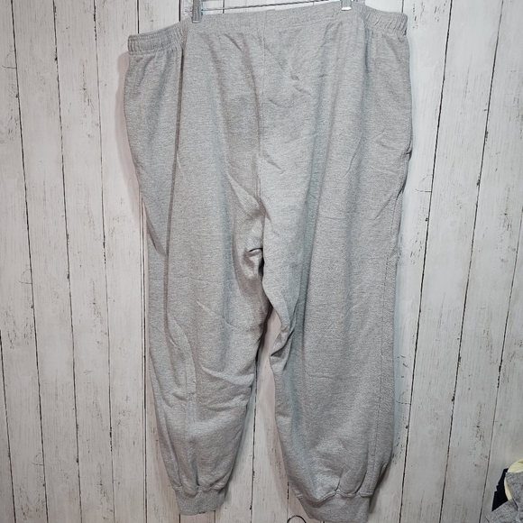CHAMPION BIG MAN Gray Powerblend Joggers Script LOGO Pockets Size 4XL Cotton. - Picture 9 of 10